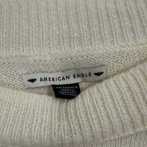 American Eagle Outfitters Cream Sweater with Black Cat - Picture 3 of 4
